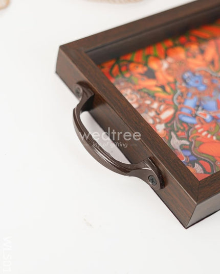 Wooden Tray with Pattachitra Digital Print - WL5016 Wooden Trays