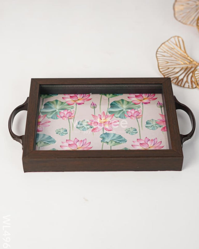 Wooden Tray with Pichwai Digital Print - WL4965 Wooden Trays