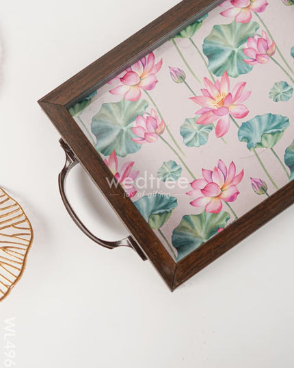 Wooden Tray with Pichwai Digital Print - WL4965 Wooden Trays
