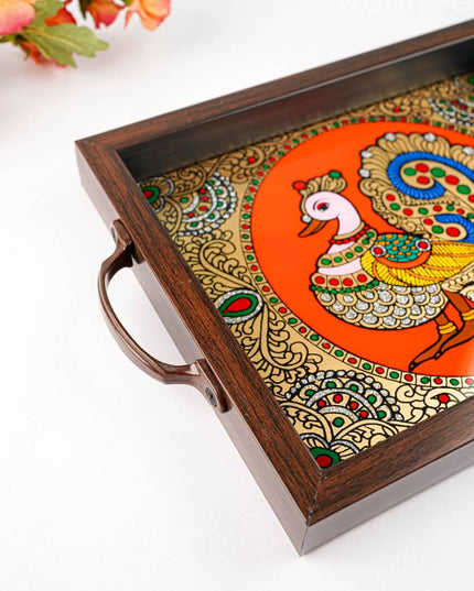 Wooden Tray with Reverse Acrylic Painting - WL3865 - Wooden Trays