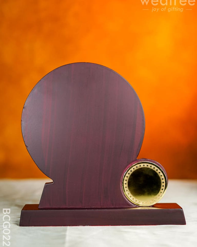 Wooden Trophy With Stand - 10 Inch Bcg0223 Branding