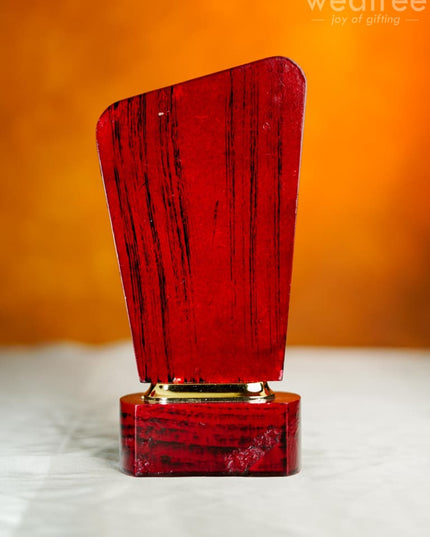 Wooden Trophy With Star - 9.5 Inch Bcg0212 Branding
