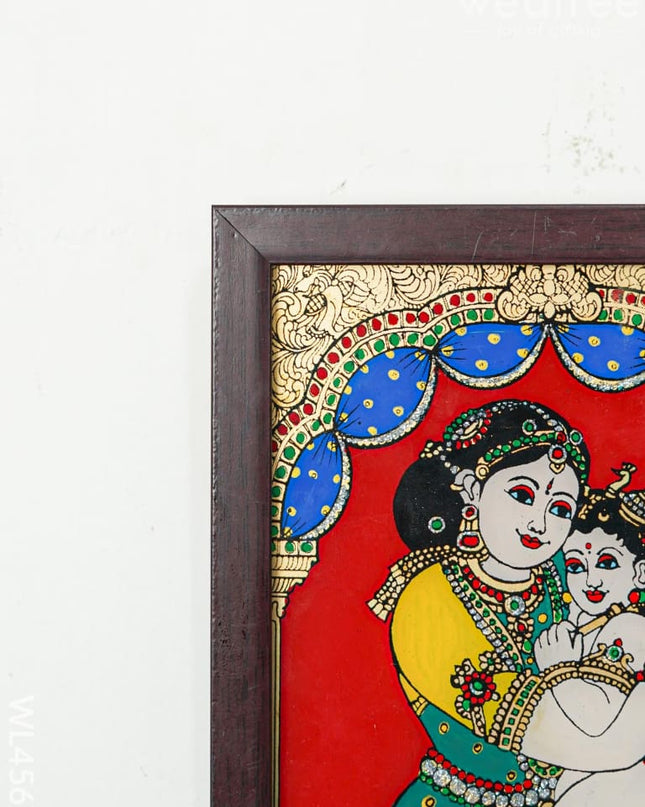 Yashoda Krishna Glass Reverse Painting Frame - 8 X 6 Inch Wl4566 Frames