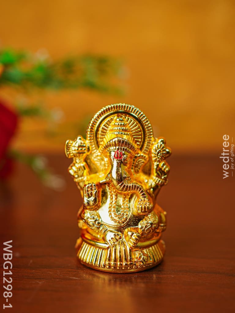 Zinc Alloy Ganesha Idol - Wbg1298 Divine Figurines