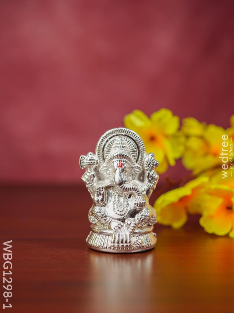 Zink Alloy Ganesha Idol - Wbg1298 Divine Figurines